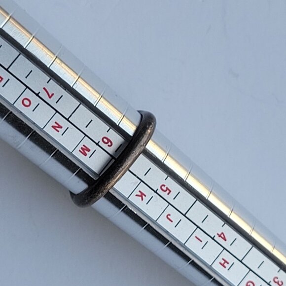 Vintage Sterling Silver Navajo Ring With Mother Of Pearl & Turquoise Inlay - Picture 6 of 13